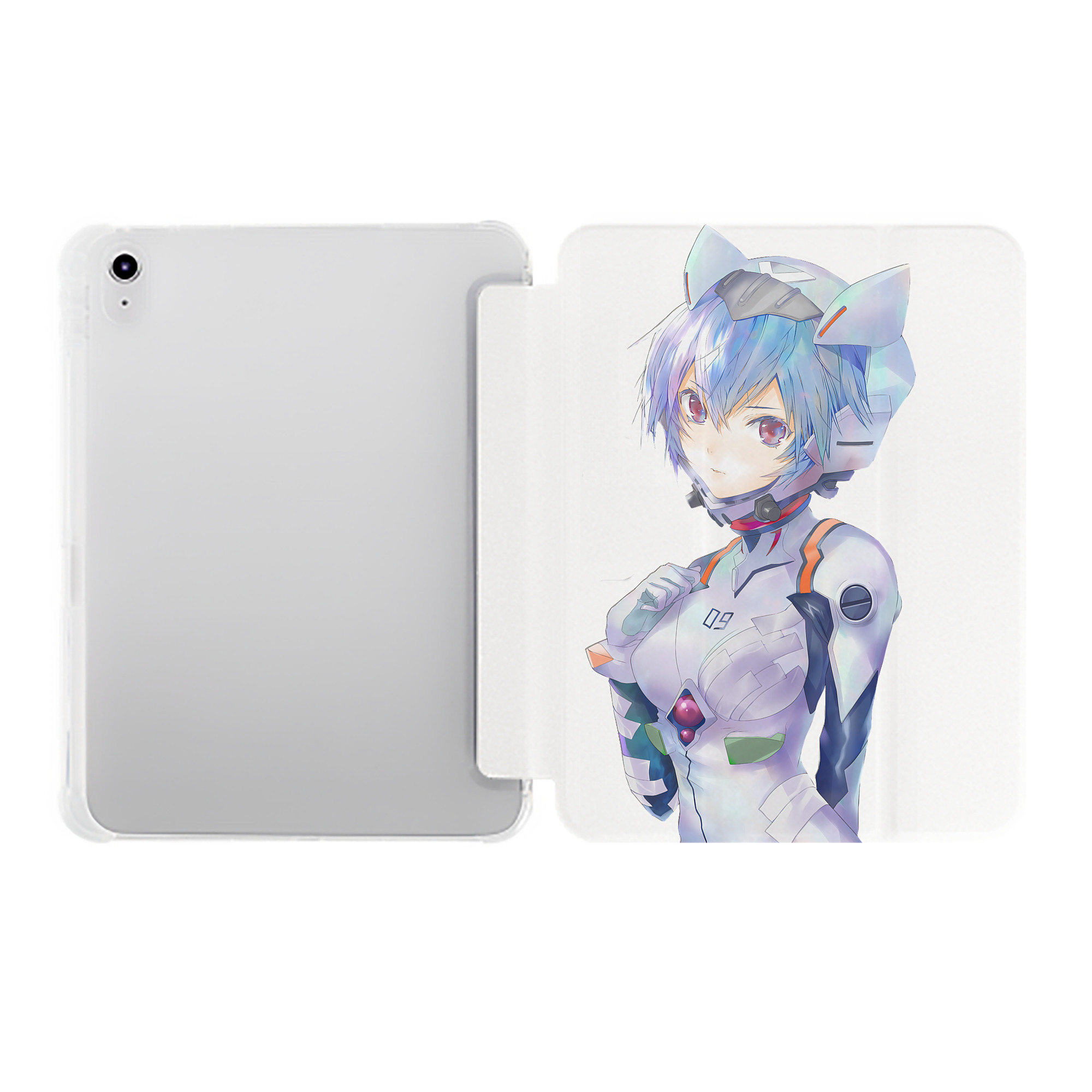 （画像用） EVA 新世紀エヴァンゲリオン IPad ケース ペン収納付き 三つ折りスタンド PUレザー×シリコン 対応機種9.5/10.5/10.9インチ